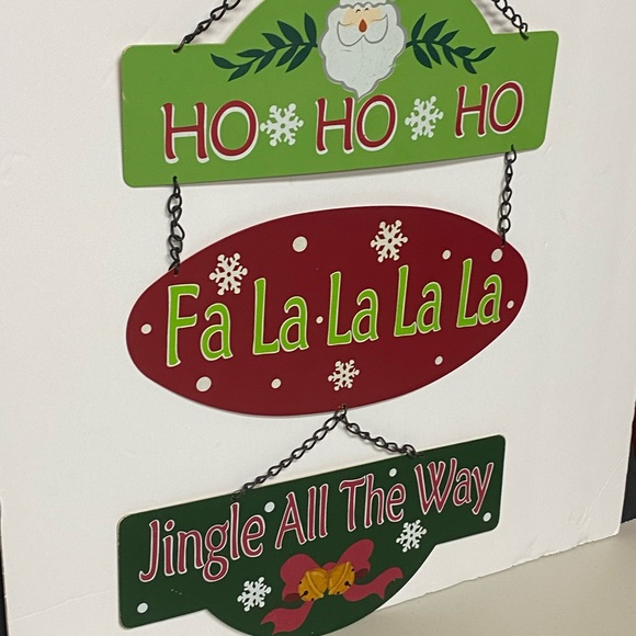 Vintage metal double view wall plaque Autumn /Christmas - Picture 5 of 9